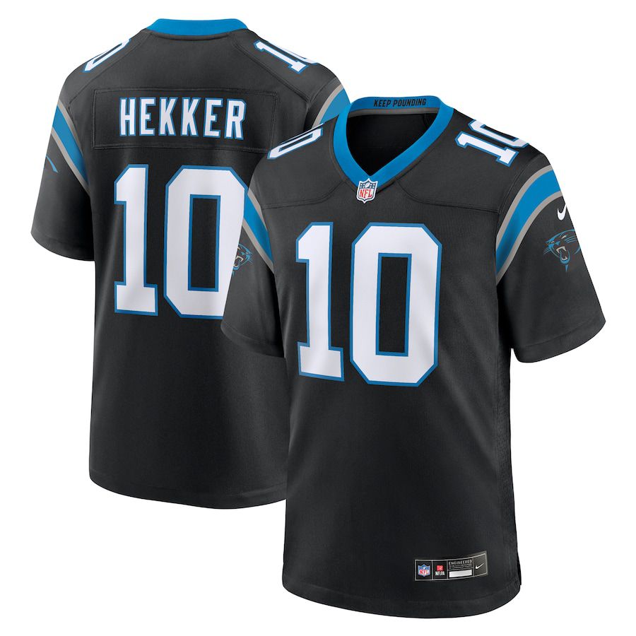 Men Carolina Panthers #10 Johnny Hekker Nike Black Team Game NFL Jersey->carolina panthers->NFL Jersey